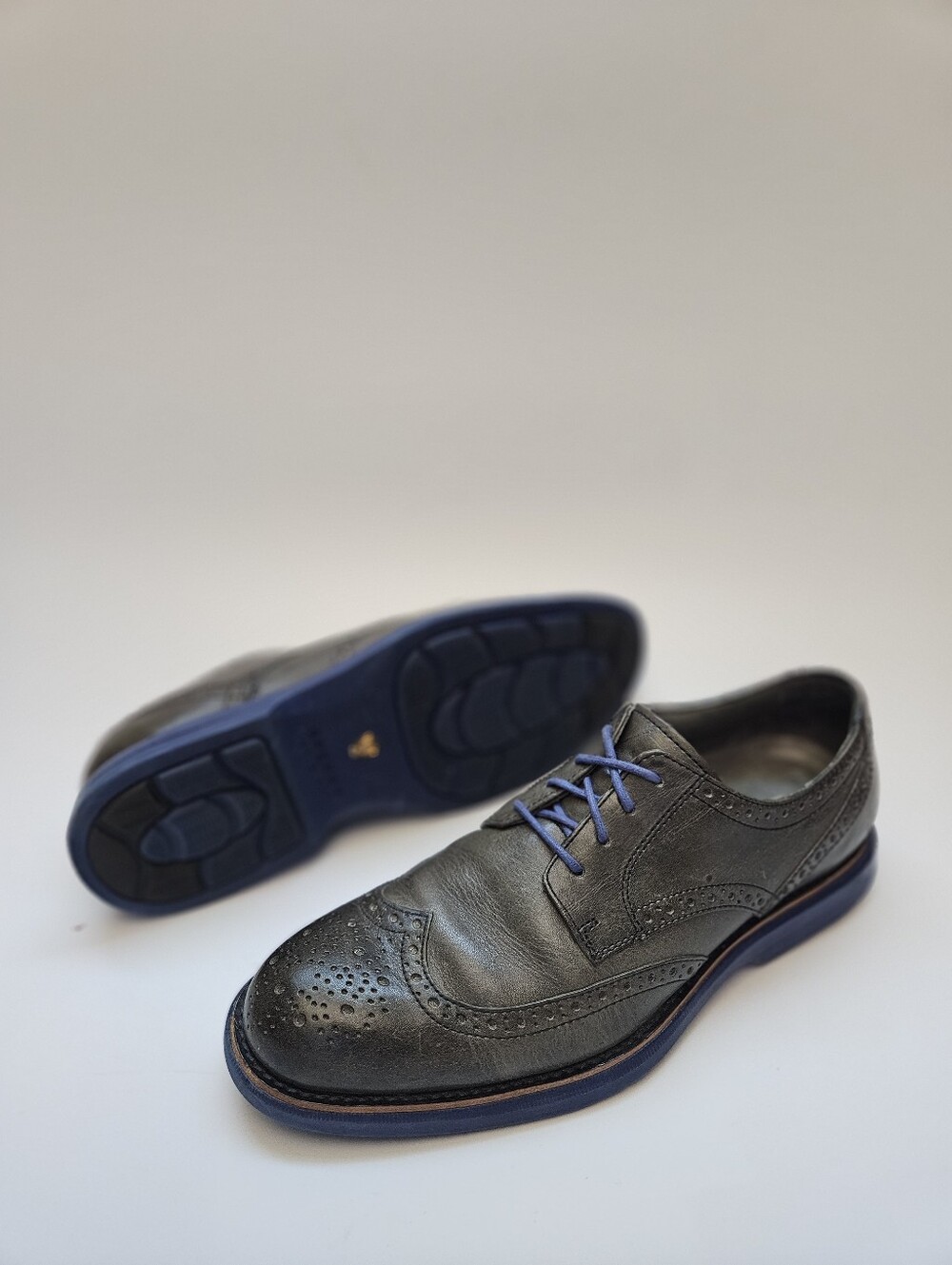 Sperry Top Sider Gold Cup Wingtip Oxfords Mens Sz 9.5M Gray Leather Dress Shoes